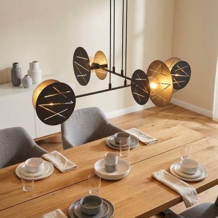 Luster na lanku XOTIC 4xE27/15W/230V čierna