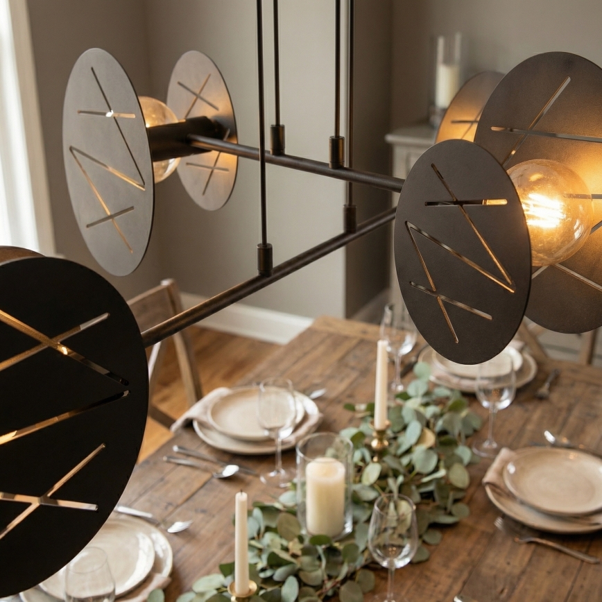 Luster na lanku XOTIC 4xE27/15W/230V čierna