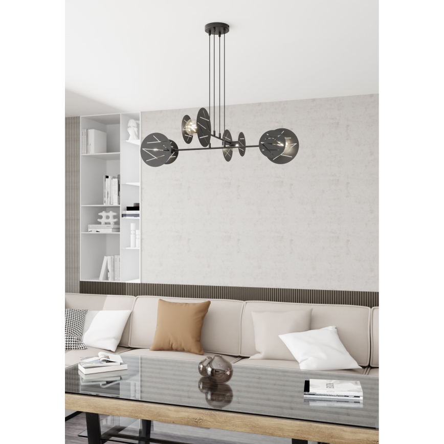 Luster na lanku XOTIC 4xE27/15W/230V čierna