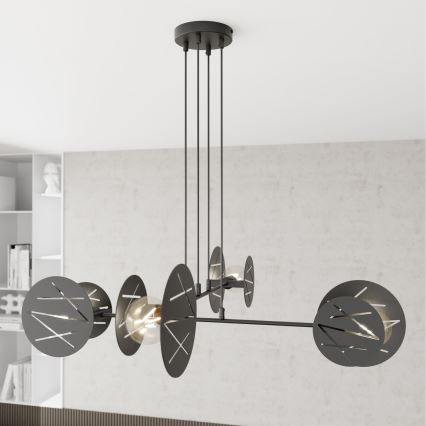 Luster na lanku XOTIC 4xE27/15W/230V čierna