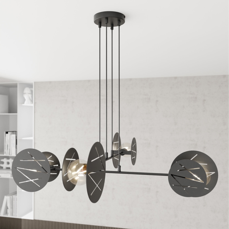 Luster na lanku XOTIC 4xE27/15W/230V čierna
