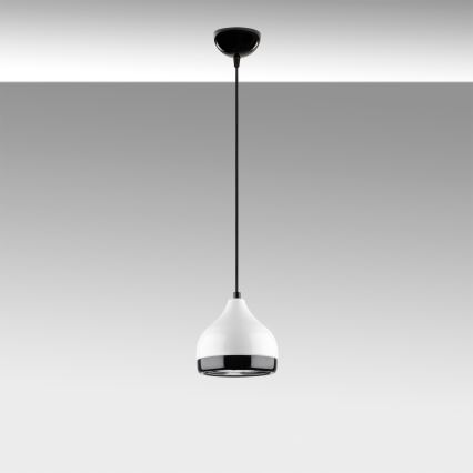 Luster na lanku YILDO 1xE27/40W/230V biela/čierna