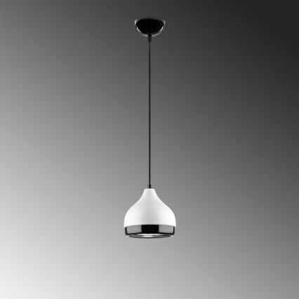 Luster na lanku YILDO 1xE27/40W/230V biela/čierna