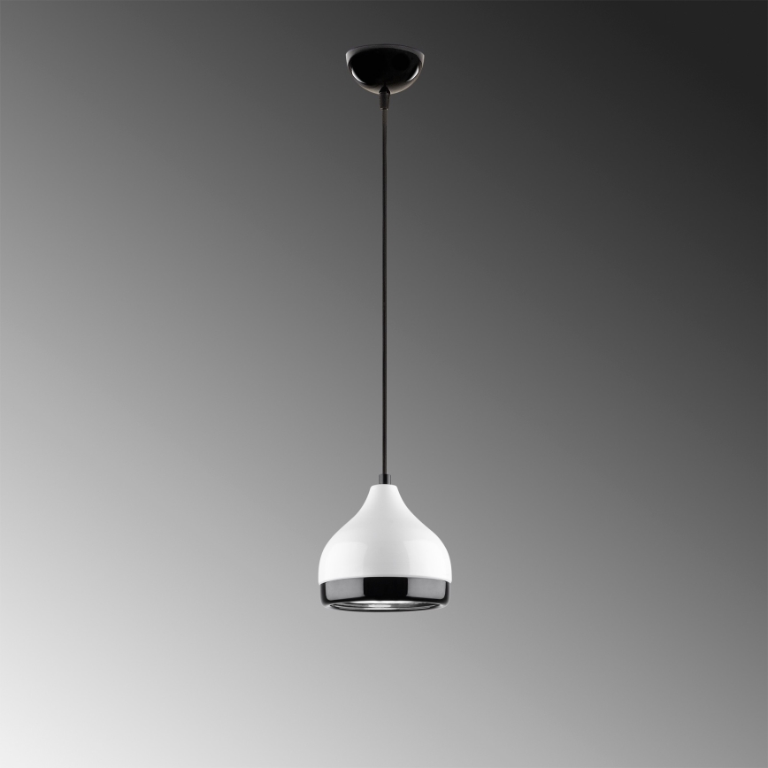 Luster na lanku YILDO 1xE27/40W/230V biela/čierna