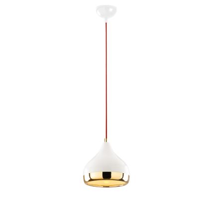 Luster na lanku YILDO 1xE27/40W/230V biela/zlatá/červená