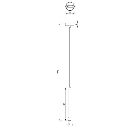 Luster na lanku YORU 1xG9/8W/230V 30 cm čierna