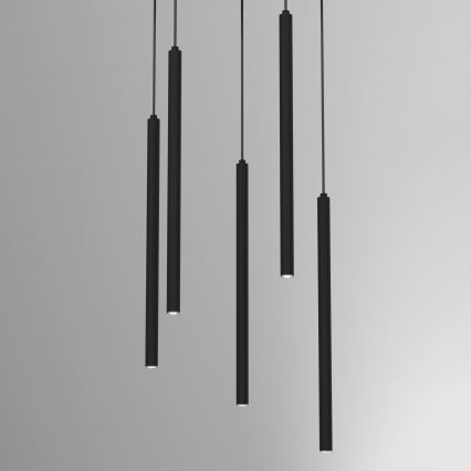 Luster na lanku YORU 8xG9/8W/230V čierny