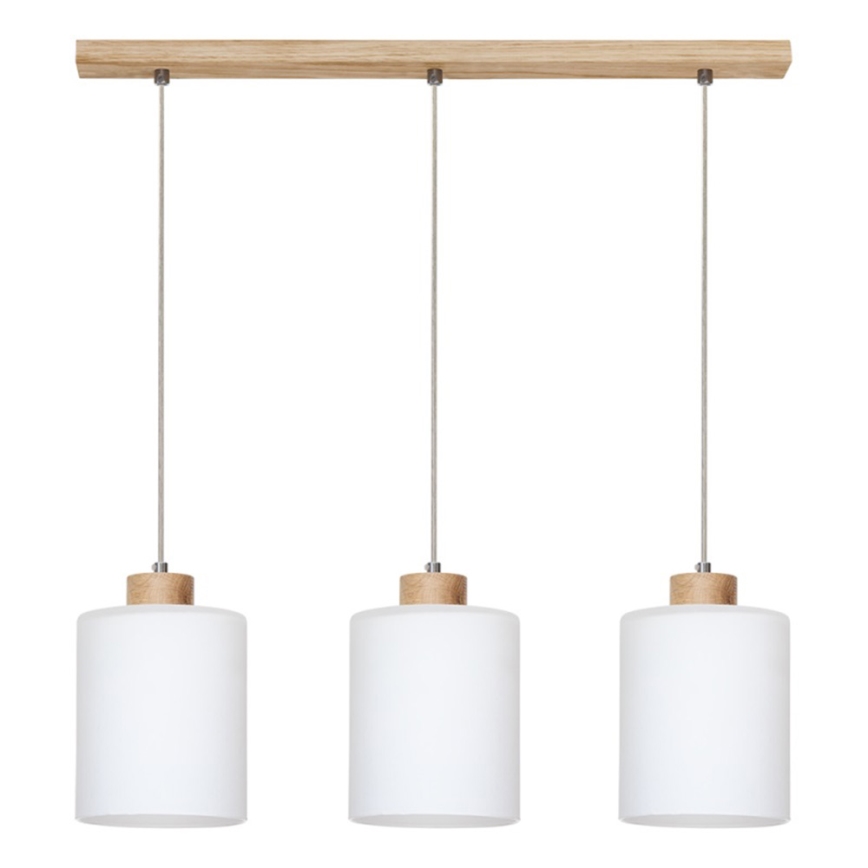 Luster na lanku ZEFIR 3xE27/60W/230V dub