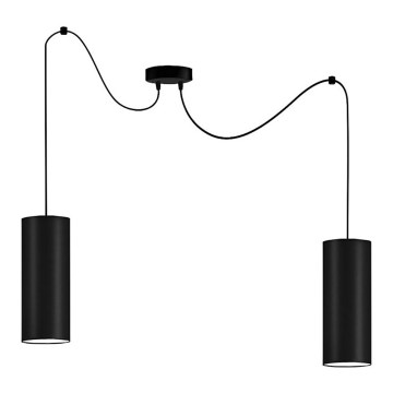 Luster na lanku ZIK 2xE27/40W/230V pavúk čierna