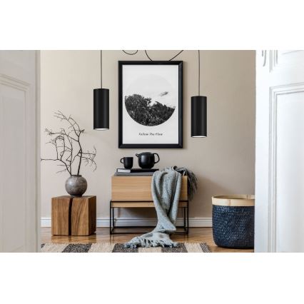 Luster na lanku ZIK 2xE27/40W/230V pavúk čierna