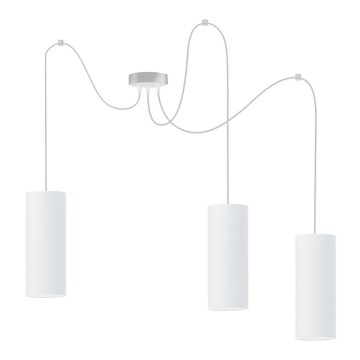 Luster na lanku ZIK 3xE27/40W/230V pavúk biela
