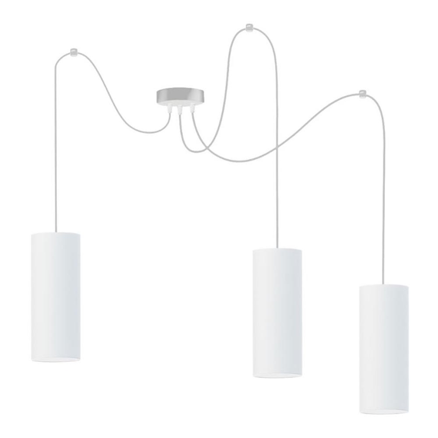 Luster na lanku ZIK 3xE27/40W/230V pavúk biela