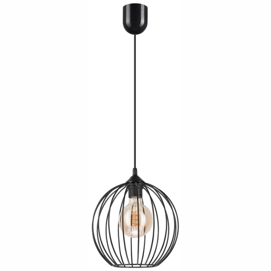 Luster na lanku ZOYA 1xE27/60W/230V čierna