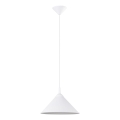 Luster na lanku ZUMA 1xE27/15W/230V pr. 30 cm biela