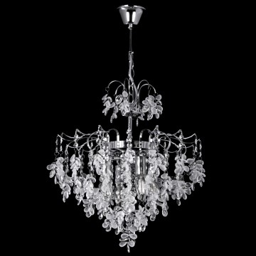 Luster na reťazi 4xE14/60W/230V pr. 40 cm lesklý chróm
