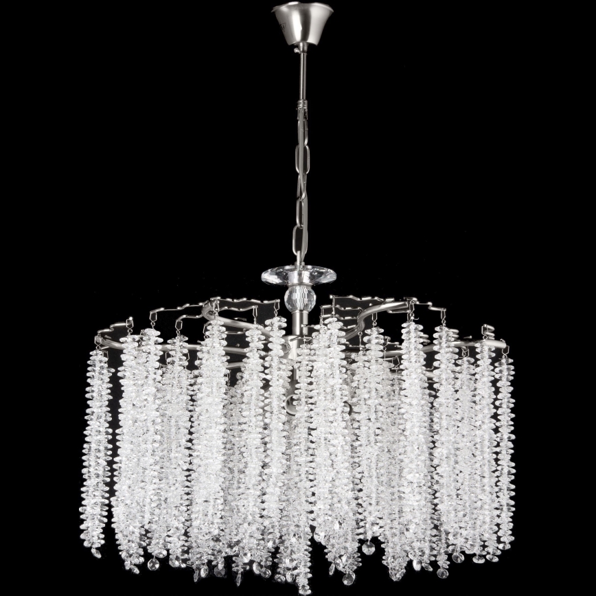 Luster na reťazi 7xE14/60W/230V pr. 54 cm lesklý chróm