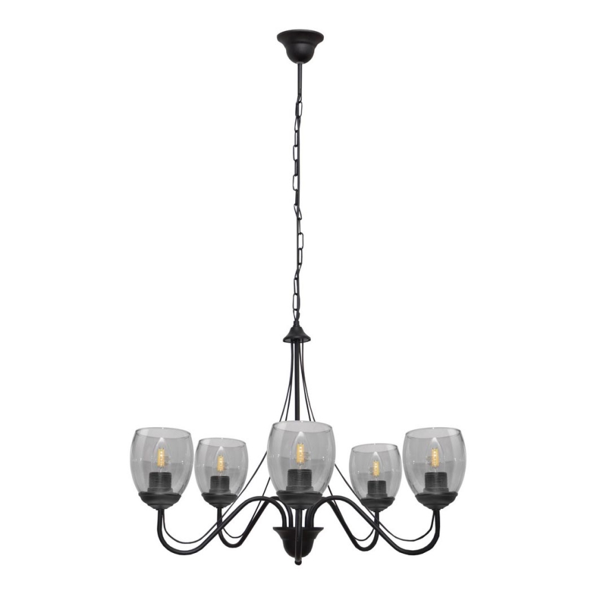 Luster na reťazi ALLENA 5xE27/15W/230V