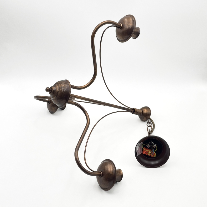 Luster na reťazi ANTON 3xE14/15W/230V bronzový