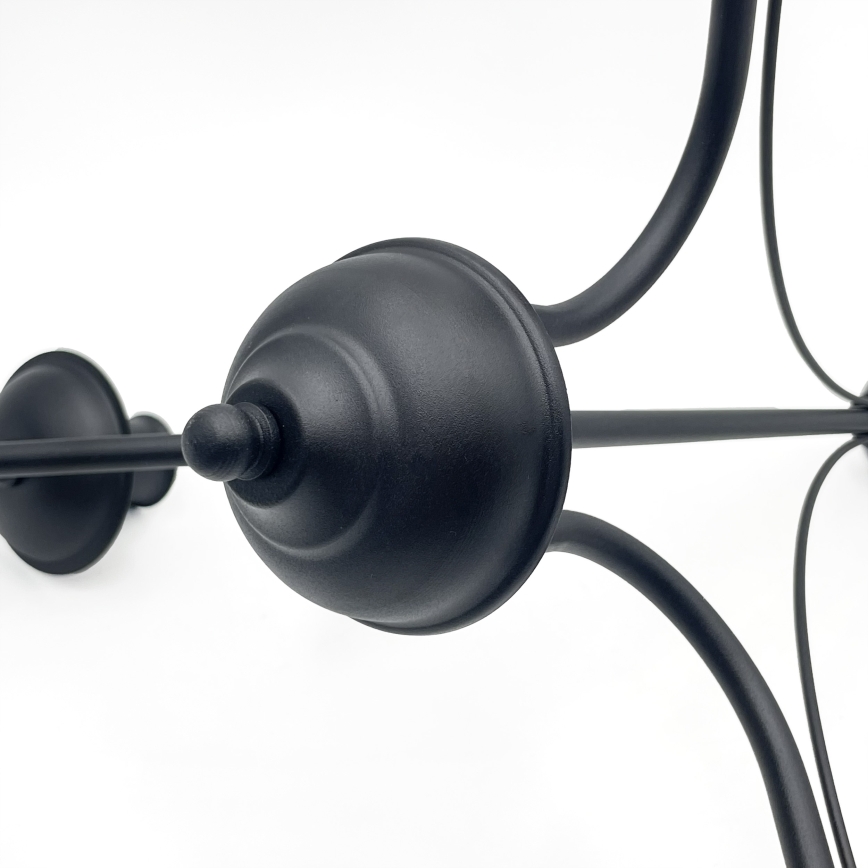 Luster na reťazi ANTON 3xE14/15W/230V čierny