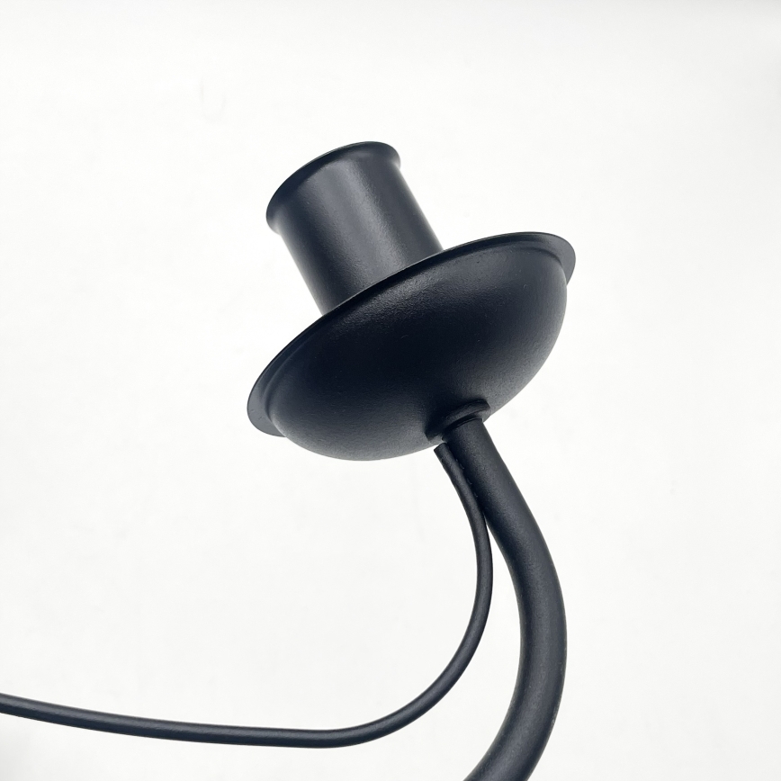 Luster na reťazi ANTON 3xE14/15W/230V čierny