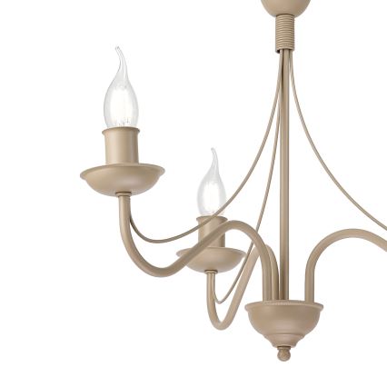 Luster na reťazi ANTON 3xE14/60W/230V béžový