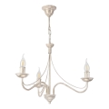 Luster na reťazi ANTON 3xE14/60W/230V biela patina