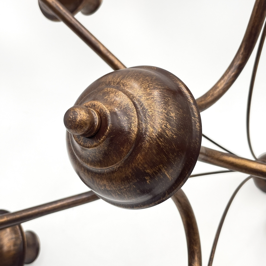 Luster na reťazi ANTON 5xE14/15W/230V bronzový