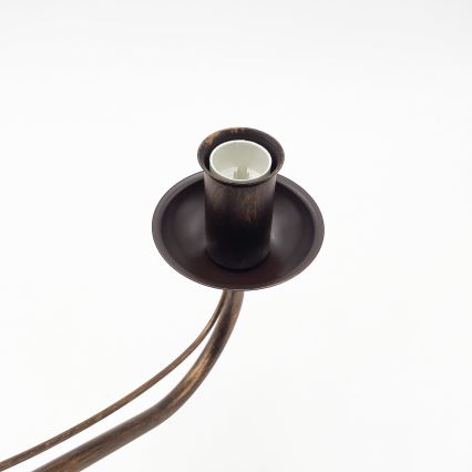 Luster na reťazi ANTON 8xE14/60W/230V bronzová