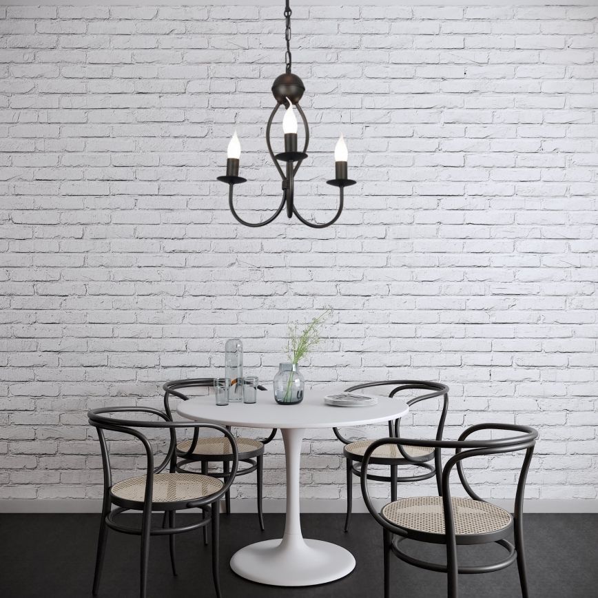 Luster na reťazi ARTHUR 3xE14/40W/230V