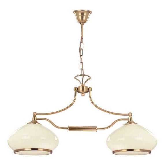 Luster na reťazi ASTORIA 2xE27/15W/230V zlatá