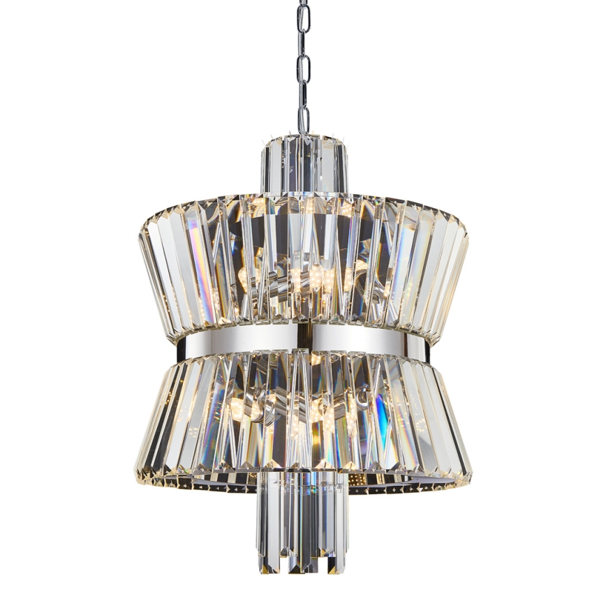 Luster na reťazi AURELIA 8xE14/40W/230V matný chróm