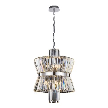 Luster na reťazi AURELIA 8xE14/40W/230V matný chróm