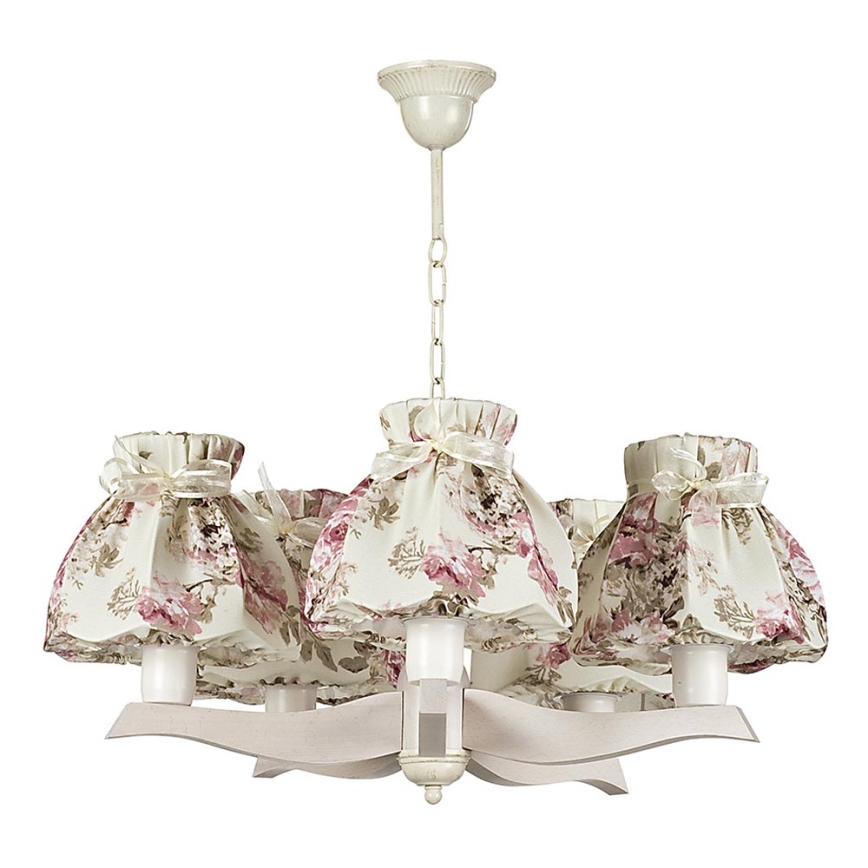 Luster na reťazi BABUNIA 5xE27/60W/230V