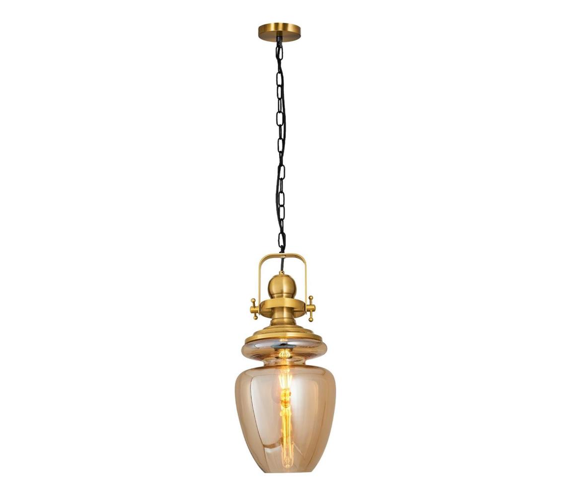 Luster na reťazi BOTTLE 1xE27/40W/230V zlatý 701CHD1723