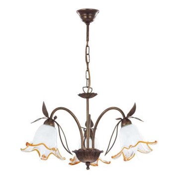 Luster na reťazi BRAGA 3xE27/15W/230 bronzový
