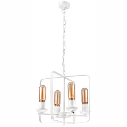 Luster na reťazi CEDRIC II 4xE27/60W/230V biela