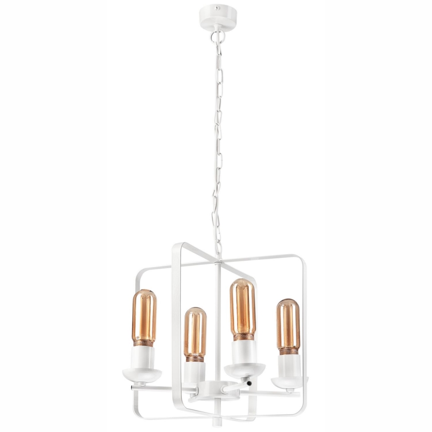 Luster na reťazi CEDRIC II 4xE27/60W/230V biela