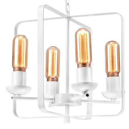 Luster na reťazi CEDRIC II 4xE27/60W/230V biela