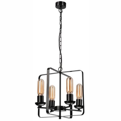 Luster na reťazi CEDRIC II 4xE27/60W/230V čierna