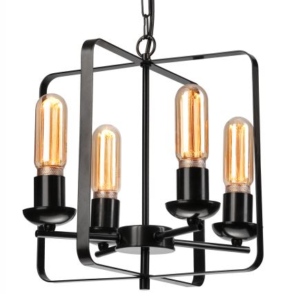 Luster na reťazi CEDRIC II 4xE27/60W/230V čierna