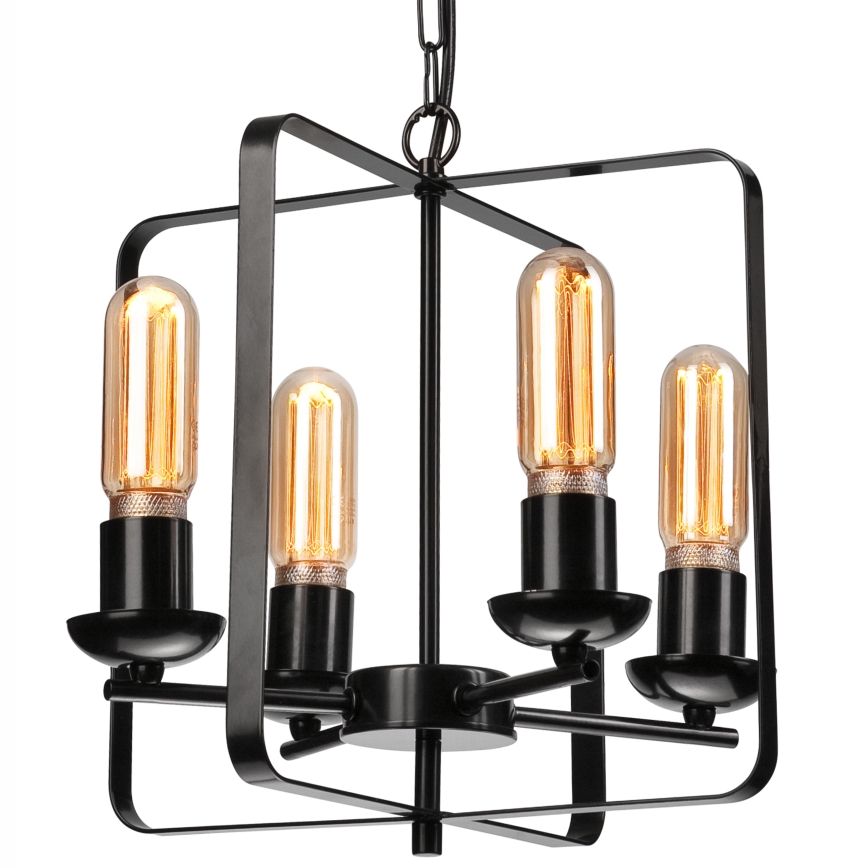 Luster na reťazi CEDRIC II 4xE27/60W/230V čierna