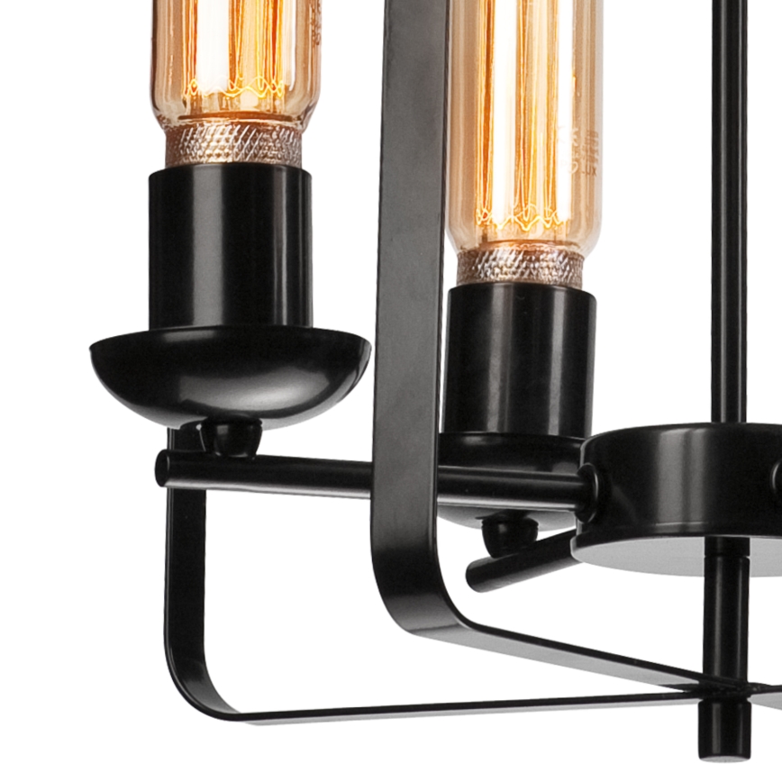 Luster na reťazi CEDRIC II 4xE27/60W/230V čierna