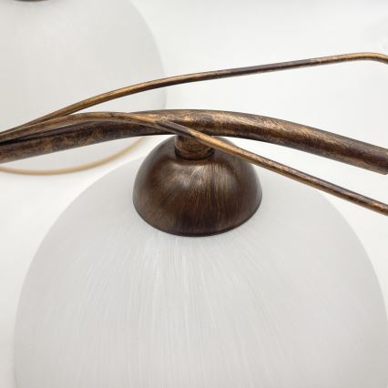 Luster na reťazi COBRA 5xE27/60W/230V bronz/patina