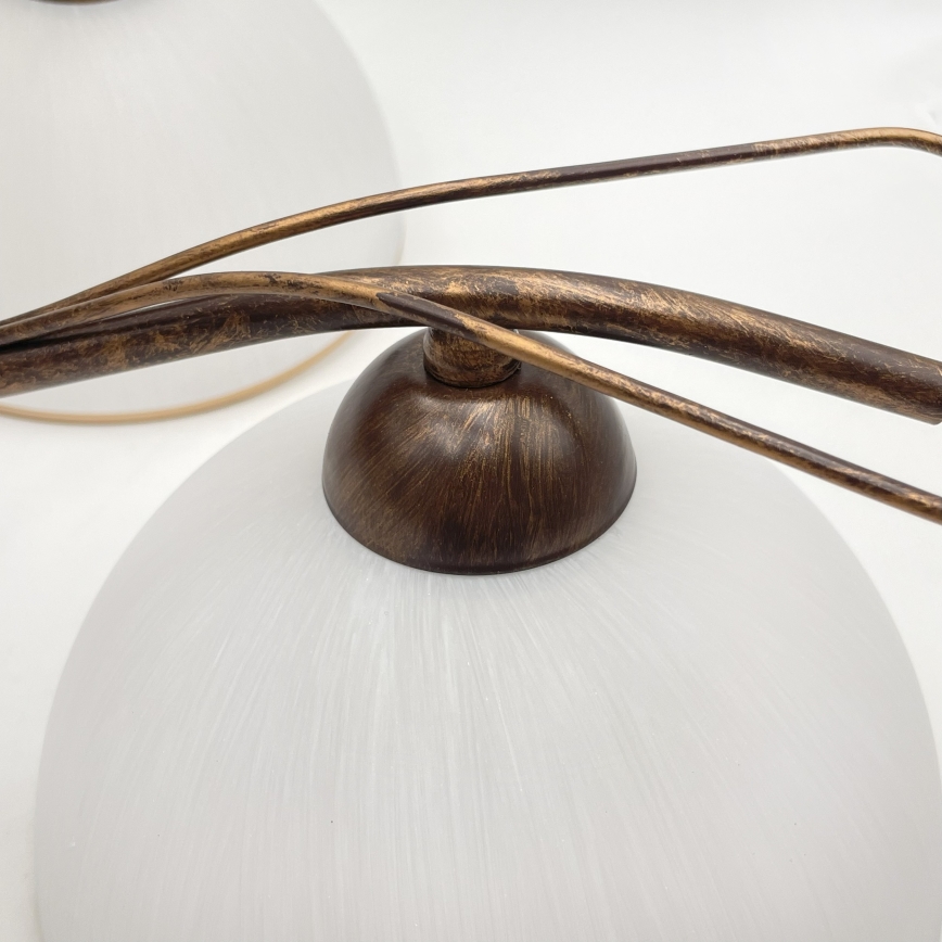 Luster na reťazi COBRA 5xE27/60W/230V bronz/patina