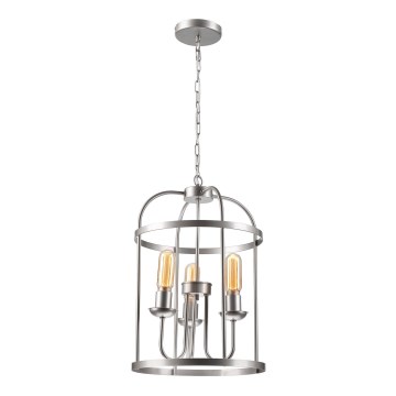 Luster na reťazi CONSTANTINE 3xE27/60W/230V matný chróm