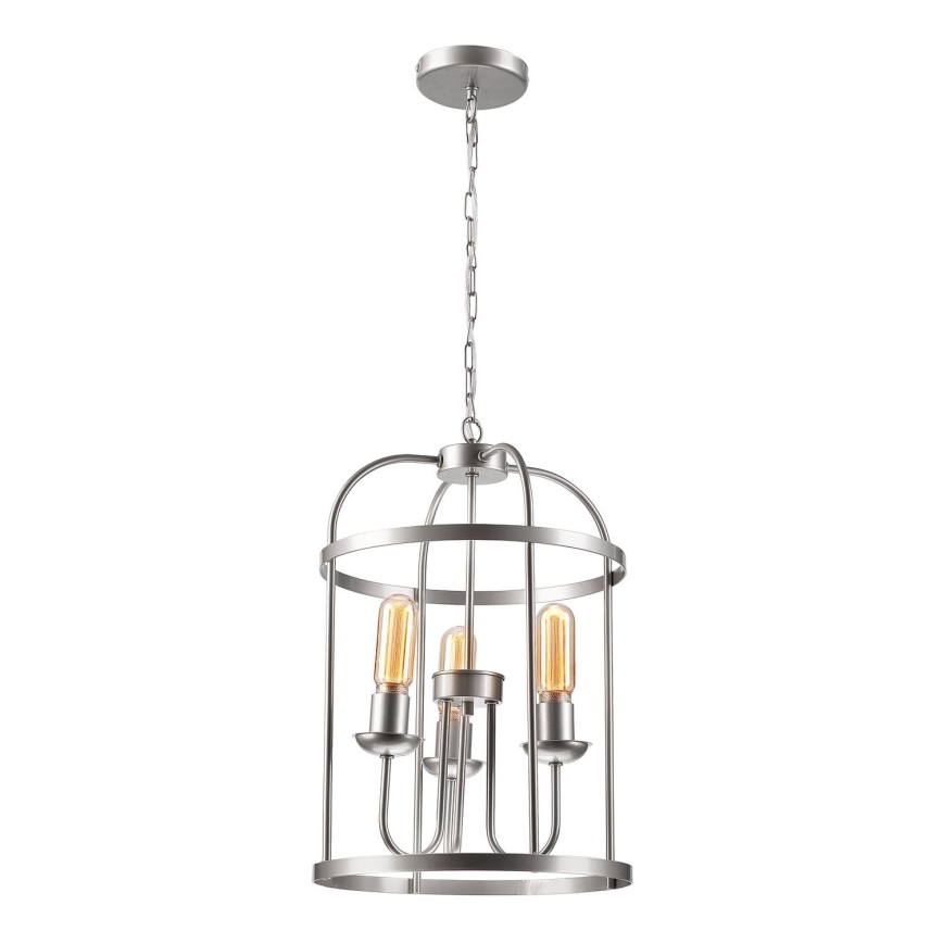Luster na reťazi CONSTANTINE 3xE27/60W/230V matný chróm