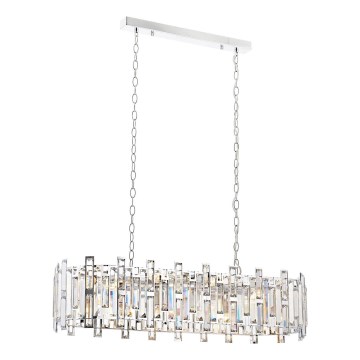 Luster na reťazi CRYSTALLINE 13xE14/40W/230V lesklý chróm