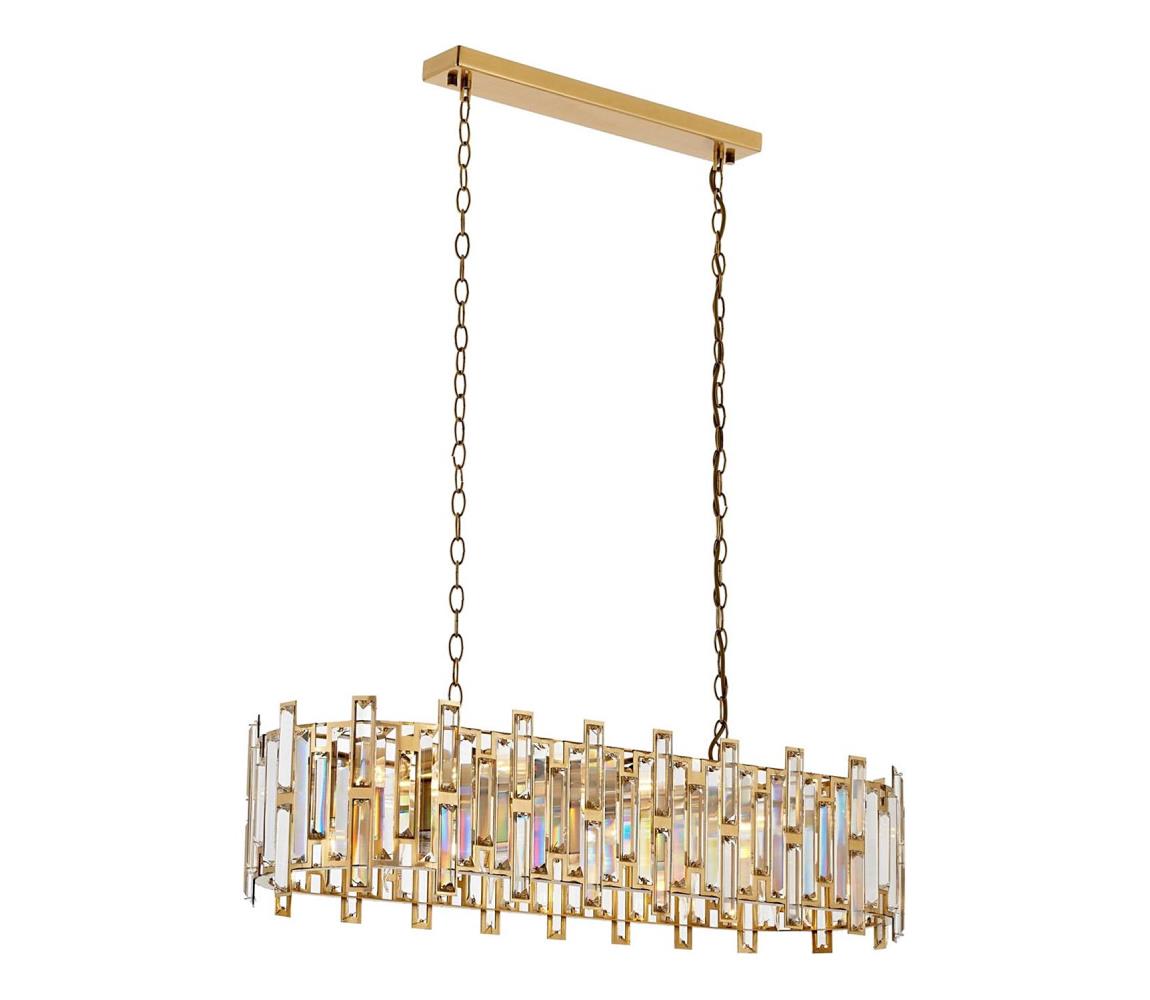 Luster na reťazi CRYSTALLINE 13xE14/40W/230V zlatý 301AUR1283