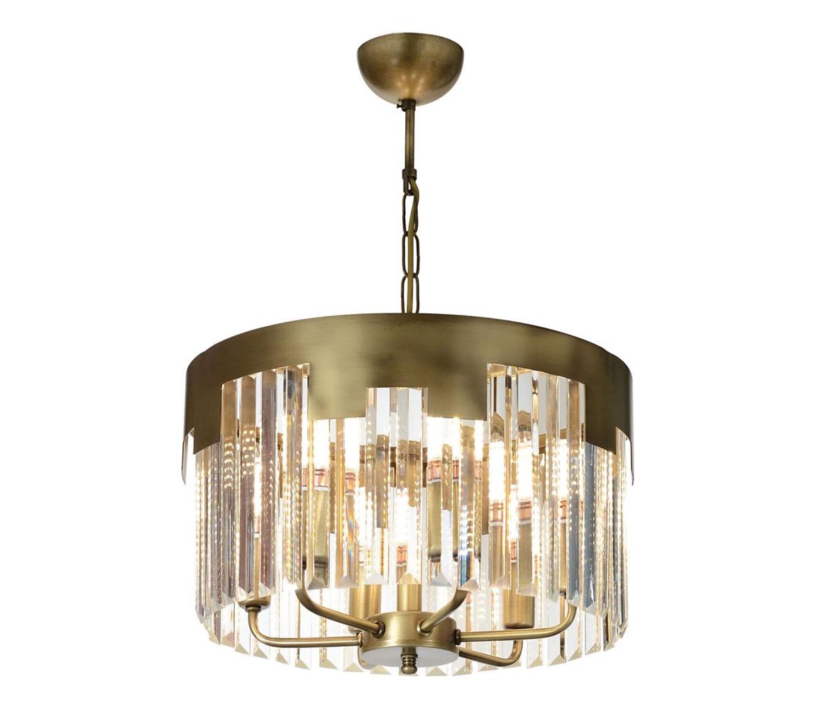 Luster na reťazi CRYSTALLINE 6xE27/40W/230V bronzový 683AVN1430