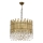 Luster na reťazi CRYSTALLINE, 6xE27/40W/230V, priemer 40 cm, mosadz